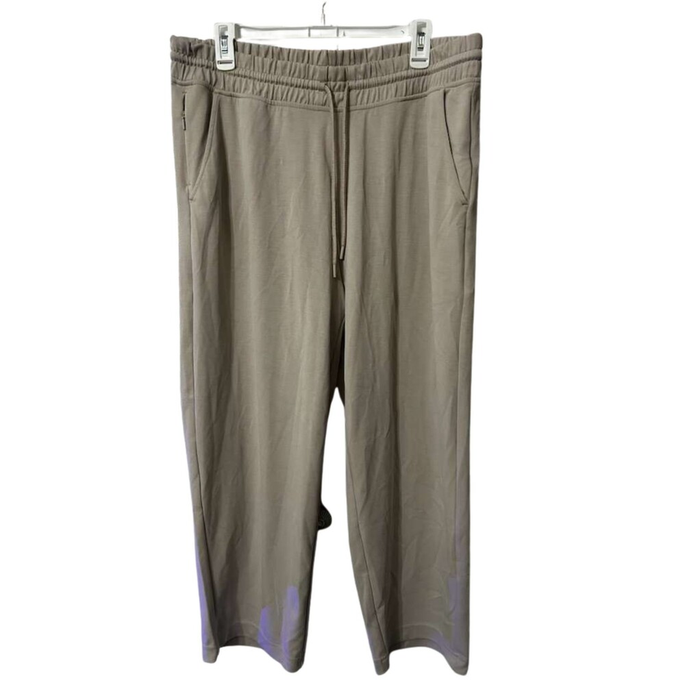 Athleta Seasoft Straight Pants Women Size 1X Ivory Pull On Lounge